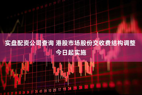 实盘配资公司查询 港股市场股份交收费结构调整 今日起实施