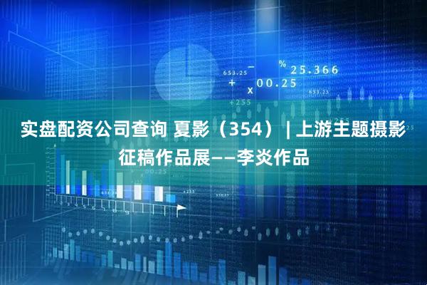 实盘配资公司查询 夏影（354） | 上游主题摄影征稿作品展——李炎作品
