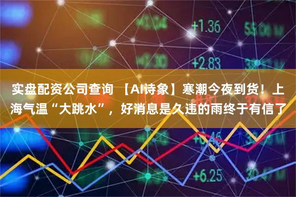 实盘配资公司查询 【AI诗象】寒潮今夜到货！上海气温“大跳水”，好消息是久违的雨终于有信了